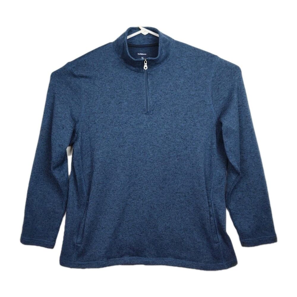 Croft & Barrow 1/4-Zipper Jacket Men's Size XL Dark Blue‎ Long Sleeves